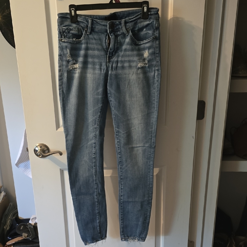 Buckle Blue Skinny Jeans Classic Style